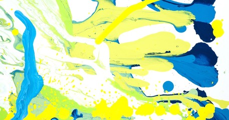 Malerei/ Gemälde/ Hintergrund aus bunten Farben, Streifen, Kleckse, verlaufende Farbspuren,...