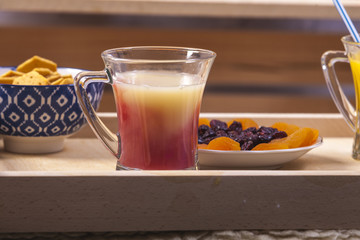 Healthy breakfast with fruits