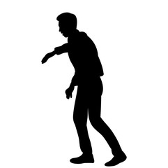 Fototapeta na wymiar silhouette of a guy dancing
