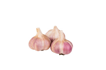 Garlic bulbs isolated on white background