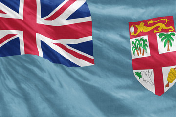 Flag of Fiji full frame close-up