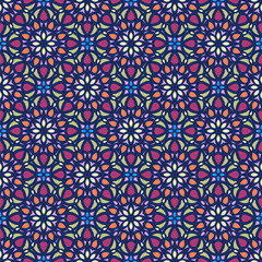 Vector Abstract multicolor Seamless Pattern. Vintage Geometric East Ornament Pattern. 