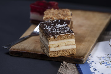Tasty cake close up