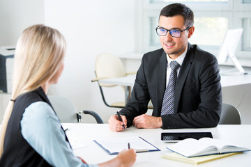 Business people in an office