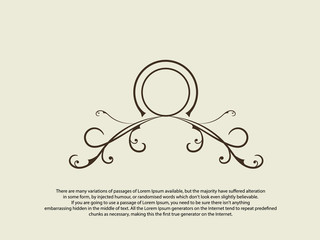 Victorian Grunge Calligraphic. Wedding Invitations. Vector frame element. Vintage Ornament Greeting Card. Flourishes Ornament Retro Royal Luxury Invitation, Certificate with place for your Text.