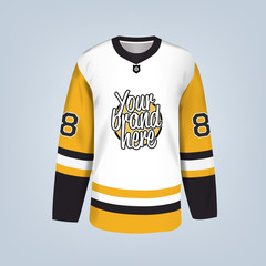 Fototapeta premium Vector illustration of hockey team jersey template