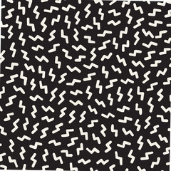 Seamless abstract geometric pattern in retro memphis style. Scatteres shapes vector background.