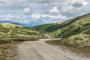 View of the Storsolnkletten mountain, Norway