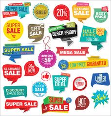 Obraz premium Modern sale stickers and tags colorful collection 