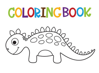 Cute Dino coloring book