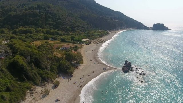 Potami Beach of Samos Island in Greece