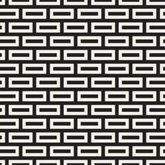 Stylish lines lattice. Ethnic monochrome texture. Abstract geometric background design. Vector seamless pattern.