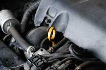 Fototapeta premium Old Powerful engine of a car
