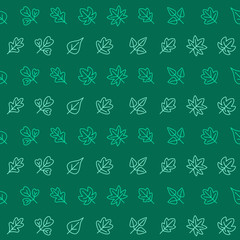 Seamless background with vector leaves for your design