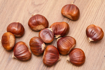 edible chestnut on the table