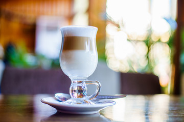 Coffee Latte on blurry background