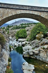 Corsica-bridge over the river Golo