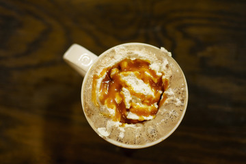 Coffee Mocha top Cream and Caramel 