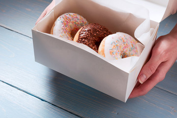 breakfast for friends, donuts in a box