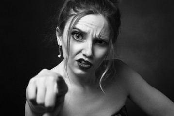 angry young woman