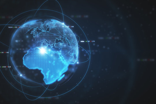 Global business and communication wallpaper