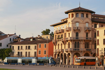 Fototapeta na wymiar Padova, Italy - August 24, 2017: Plaza de Prato della Valle in Padua.