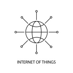 Internet of Things vector icon or design element in outline style