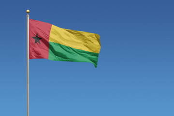 Guinea Bissau Flag hanging on a wall