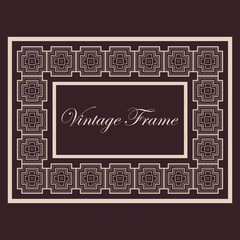 Vintage ornamental frame