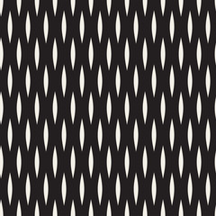 Vector Seamless Black and White Wavy Lines Pattern. Abstract Geometric Background