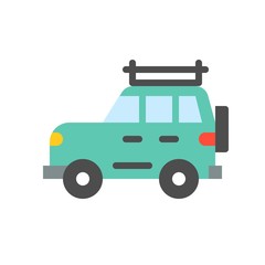 travel car  simple flat icon