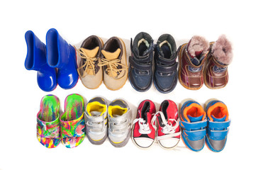 Children's shoes for different weather and time of year