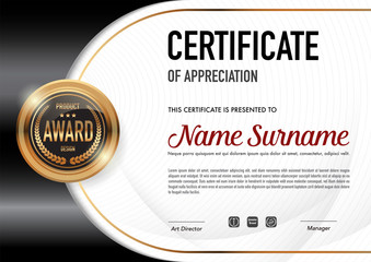 Fototapeta premium Certificate template luxury and diploma style,vector illustration.