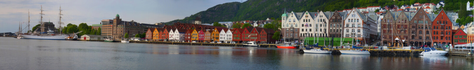 Fototapeta na wymiar Hanseatic neighborhood Bergen Norway