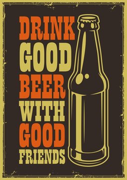 Typographic beer poster