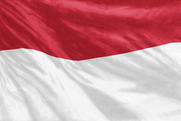 Flag of Indonesia full frame close-up