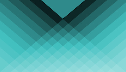 Stock Illustration - Turqoise Geometric Pattern, 3D Illustration, Modern Background.