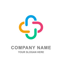 Drugstore Medical Healthcare Group Team Logo Vector Illustration 