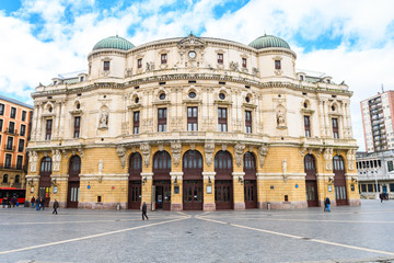 Fototapeta premium Arriaga teathre at bilbao old town, Spain