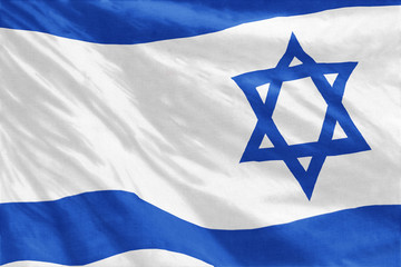 Flag of Israel full frame close-up