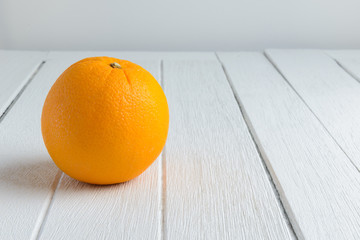 Still Life Fresh Orange Fruit on Vintage White Wood Table