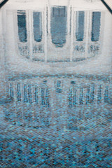 water reflection, blues