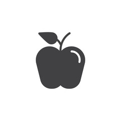 Apple vector icon. filled flat sign for mobile concept and web design. Fruit simple solid icon. Symbol, logo illustration. Pixel perfect vector graphics