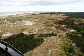 Aerial view of Amrum's west coast (Germany)