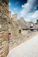 Fototapeta na wymiar Houses in a row, Brittany, France, Europe