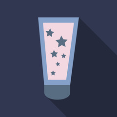 cream in tube icon. Flat illustration of cream in tube vector icon for web