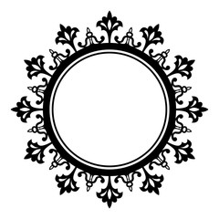 Ornamental abstract circular design element