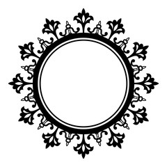 Ornamental abstract circular design element