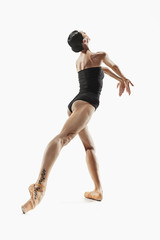 Aerobics fitness woman exercising isolated in full body. © master1305