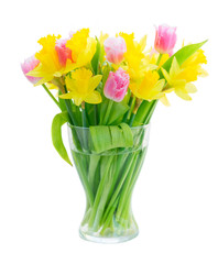 bouquet of tulips and daffodils